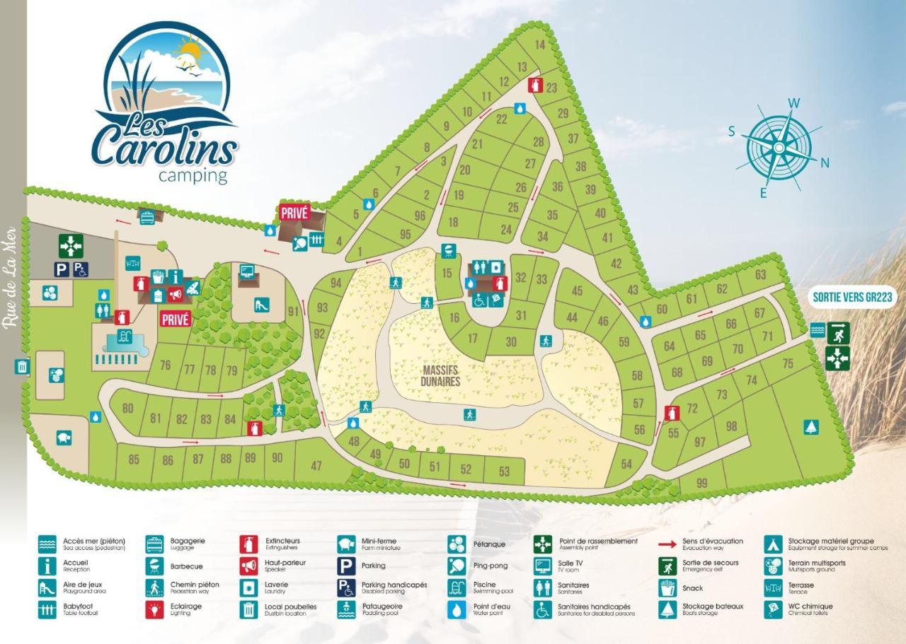Camping Les Carolins Saint-Lo-d'Ourville Екстер'єр фото